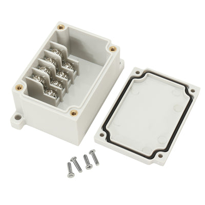 Harfington 2.76"x1.97"x1.57"(70mmx50mmx40mm) ABS Dustproof IP65 Junction Box Universal Electric Project Enclosure w Fixed Ear