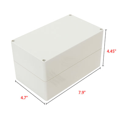 Harfington 7.9"x4.7"x4.45"(200mmx120mmx113mm) ABS Junction Box Universal Electric Project Enclosure