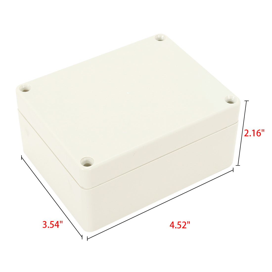 Harfington 4.52"x3.54"x2.16"(115mmx90mmx55mm) ABS Junction Box Universal Electric Project Enclosure