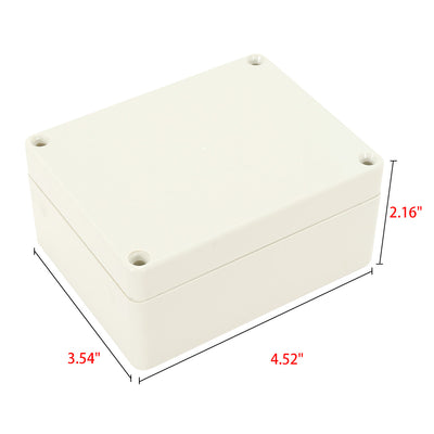 Harfington 4.52"x3.54"x2.16"(115mmx90mmx55mm) ABS Junction Box Universal Electric Project Enclosure
