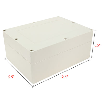 Harfington 12.6"x9.5"x5.5"(320mmx240mmx140mm) ABS Junction Box Universal Electric Project Enclosure