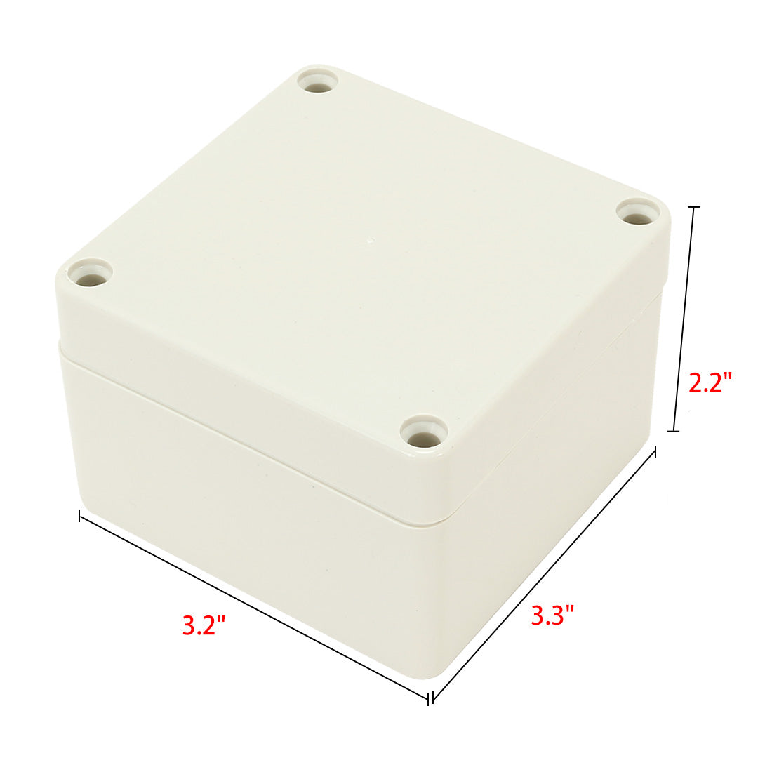 Harfington 3.3"x3.2"x2.2"(83mmx81mmx56mm) ABS Junction Box Universal Electric Project Enclosure
