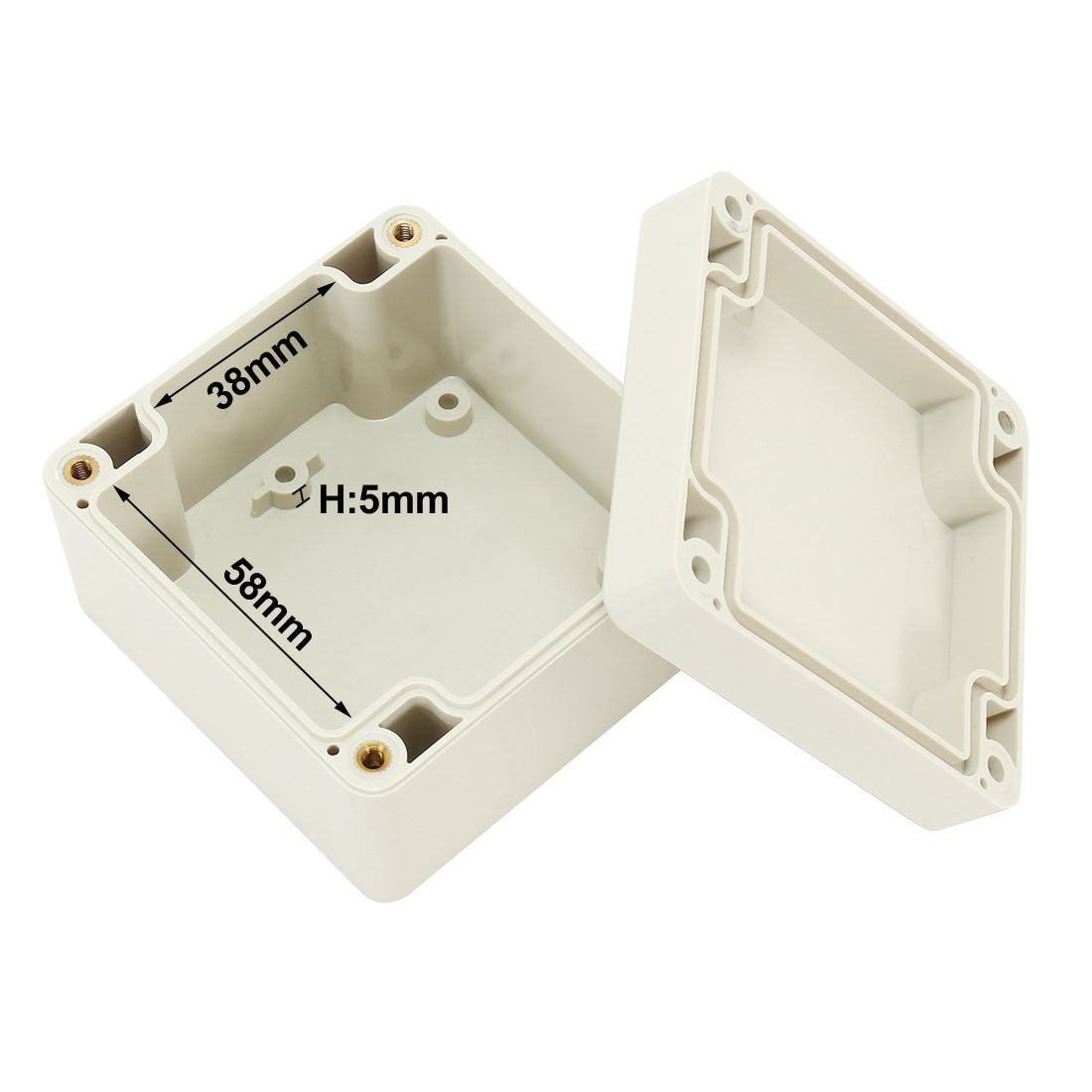 Harfington 3.3"x3.2"x2.2"(83mmx81mmx56mm) ABS Junction Box Universal Electric Project Enclosure