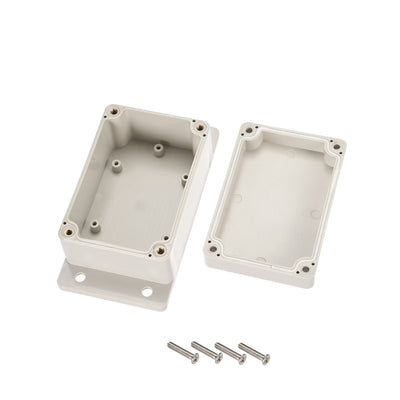 Harfington 3.9"x2.67"x2"(100mmx68mmx50mm) ABS Junction Box Universal Electric Project Enclosure w  Mounting Fixed Hole