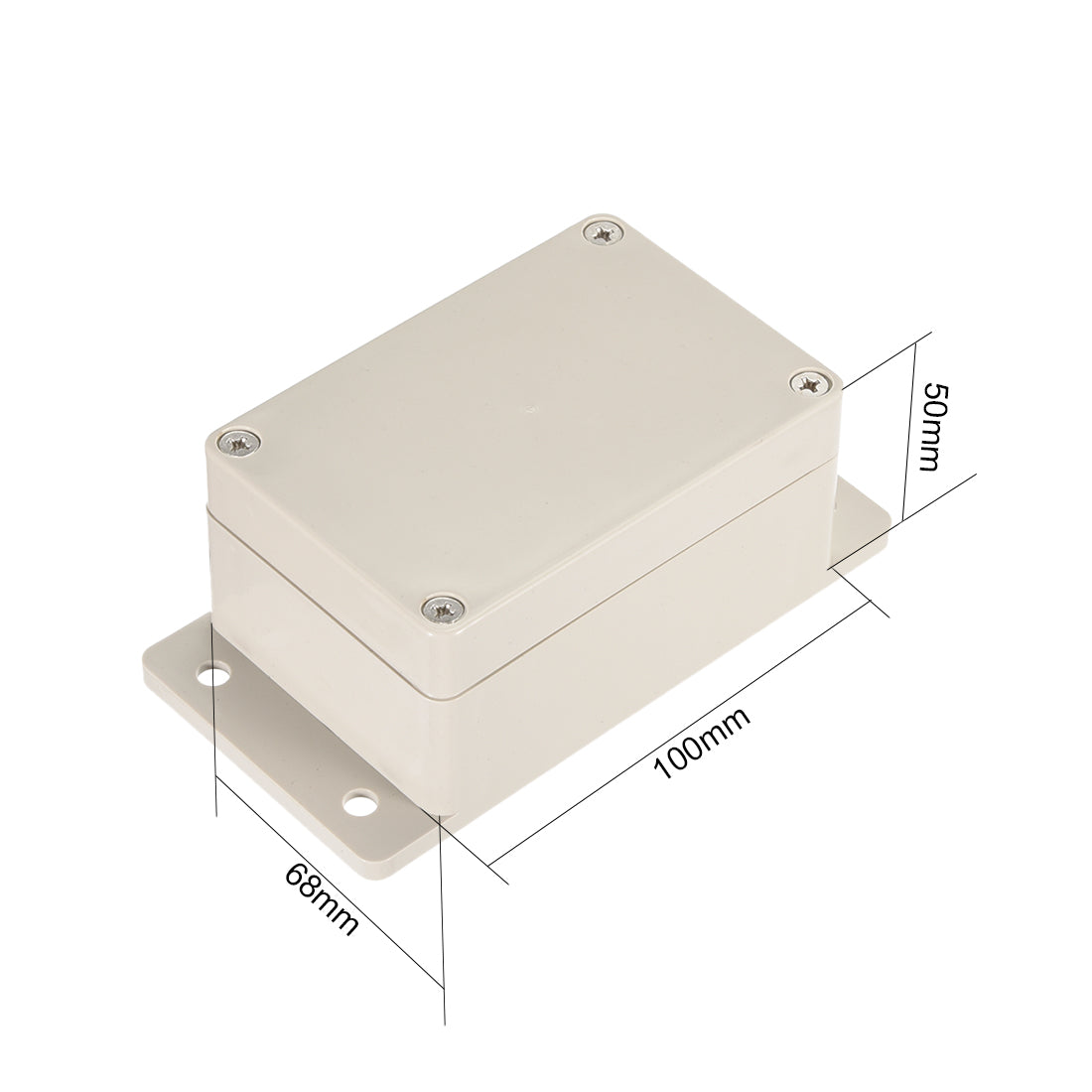 Harfington 3.9"x2.67"x2"(100mmx68mmx50mm) ABS Junction Box Universal Electric Project Enclosure w  Mounting Fixed Hole