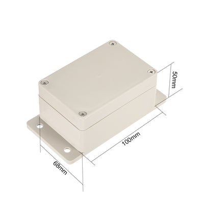 Harfington 3.9"x2.67"x2"(100mmx68mmx50mm) ABS Junction Box Universal Electric Project Enclosure w  Mounting Fixed Hole