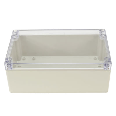 Harfington 7.9"x4.7"x2.9"(200mmx120mmx75mm) ABS Junction Box Universal Project Enclosure w PC Transparent Cover
