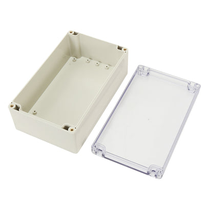 Harfington 7.9"x4.7"x2.9"(200mmx120mmx75mm) ABS Junction Box Universal Project Enclosure w PC Transparent Cover