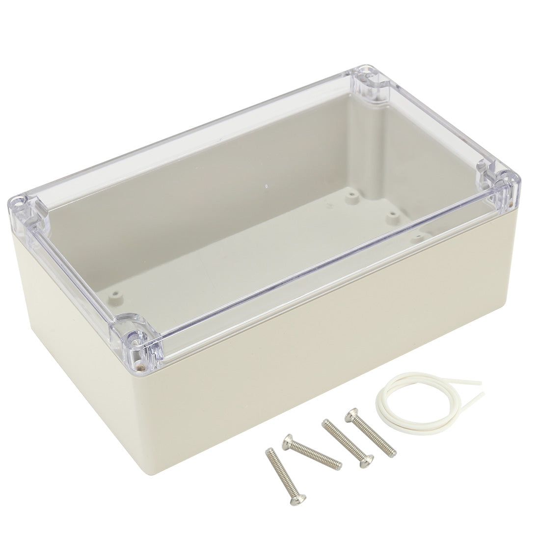Harfington 7.9"x4.7"x2.9"(200mmx120mmx75mm) ABS Junction Box Universal Project Enclosure w PC Transparent Cover