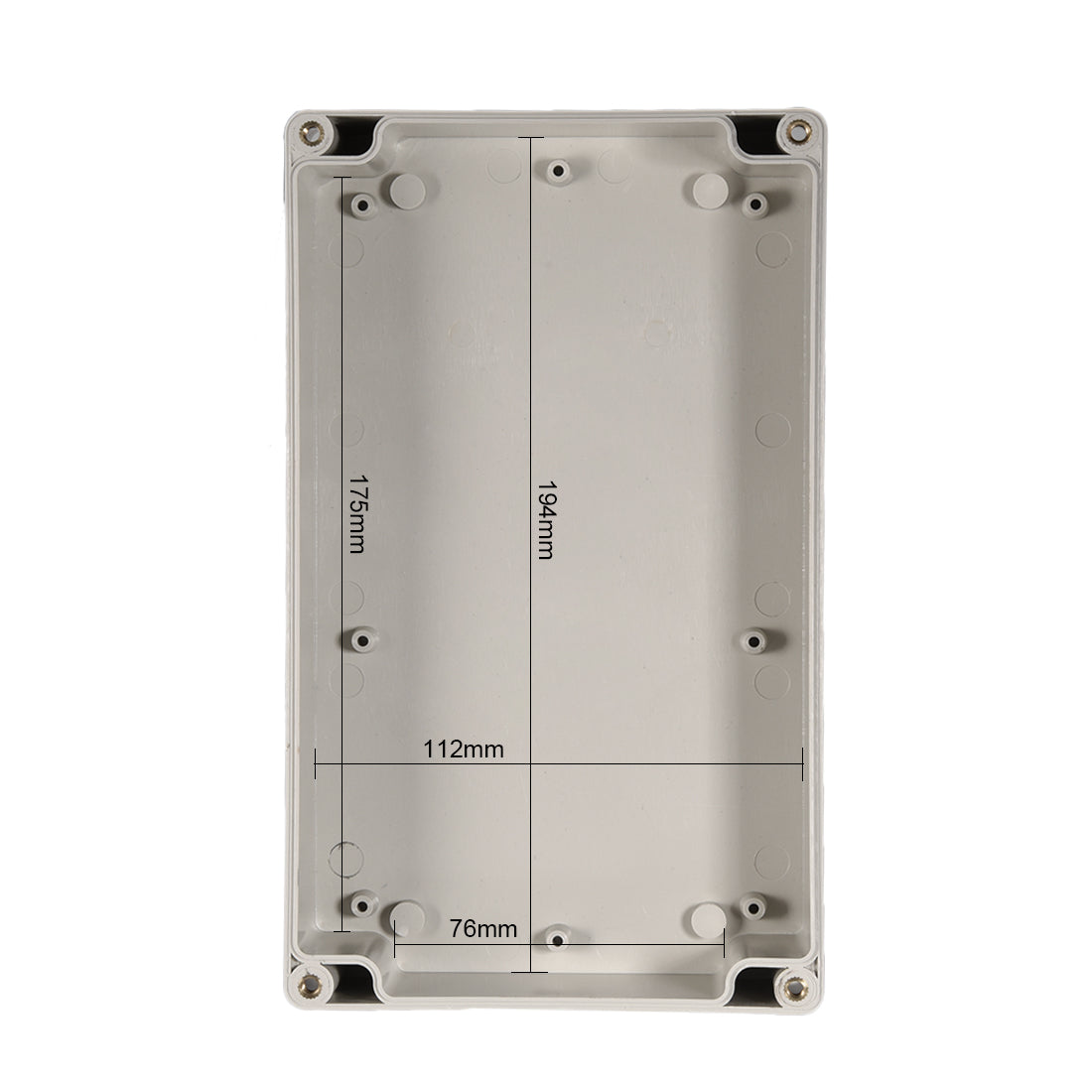 uxcell Uxcell 7.9"x4.7"x2.2"ABS Junction Box Universal Project Enclosure w PC Cover Light Gray