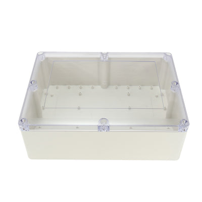 Harfington 12.6"x9.5"x4.3"(320mmx240mmx110mm) ABS Junction Box Universal Project Enclosure w PC Transparent Cover