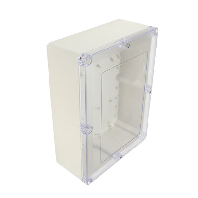 Harfington 12.6"x9.5"x4.3"(320mmx240mmx110mm) ABS Junction Box Universal Project Enclosure w PC Transparent Cover