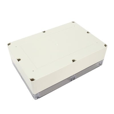 Harfington 15"x10.2"x4.7"(380mmx260mmx120mm) ABS Junction Box Universal Project Enclosure w PC Transparent Cover
