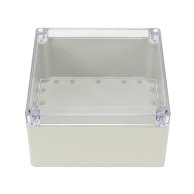 Harfington 7.56"x7.1"x3.93"(192mmx188mmx100mm) ABS Junction Box Electric Project Enclosure Clear