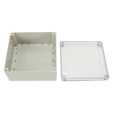 Harfington 7.56"x7.1"x3.93"(192mmx188mmx100mm) ABS Junction Box Electric Project Enclosure Clear