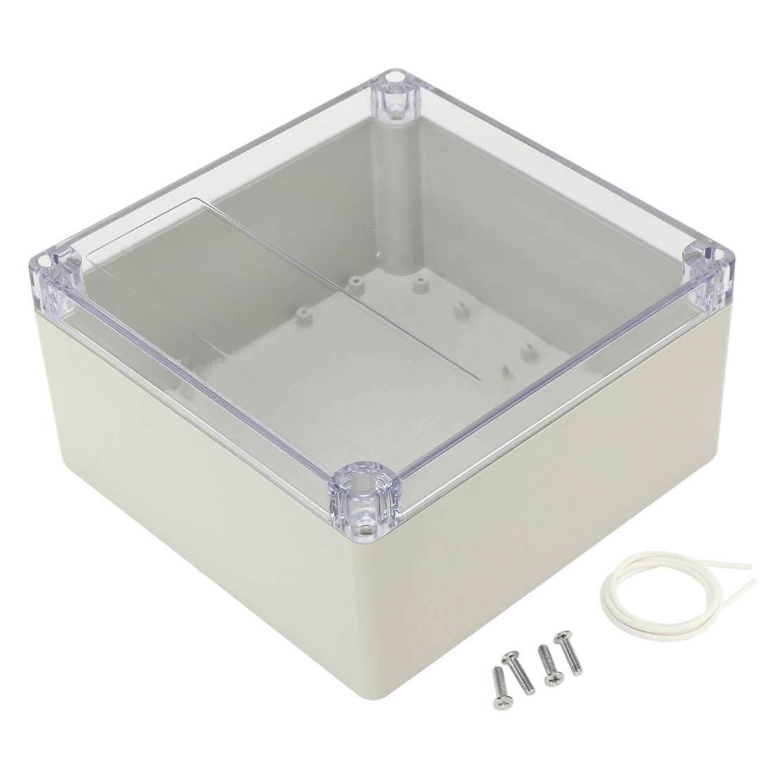 Harfington 7.56"x7.1"x3.93"(192mmx188mmx100mm) ABS Junction Box Electric Project Enclosure Clear