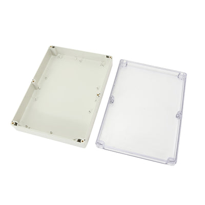 Harfington Uxcell 11.4"x8.3"x2.3"(290mmx210mmx60mm) ABS Junction Box Universal Project Enclosure w PC Transparent Cover