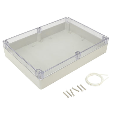 uxcell Uxcell 11.4"x8.3"x2.3"(290mmx210mmx60mm) ABS Junction Box Universal Project Enclosure w PC Transparent Cover