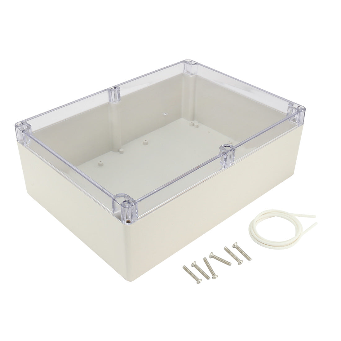 Harfington 11.4"x8.3"x3.9"(290mmx210mmx100mm) ABS Junction Box Universal Project Enclosure w PC Transparent Cover