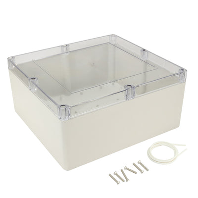 Harfington 12"x11"x5.5"(300mmx280mmx140mm) ABS  Junction Box Universal Project Enclosure w PC Transparent Cover