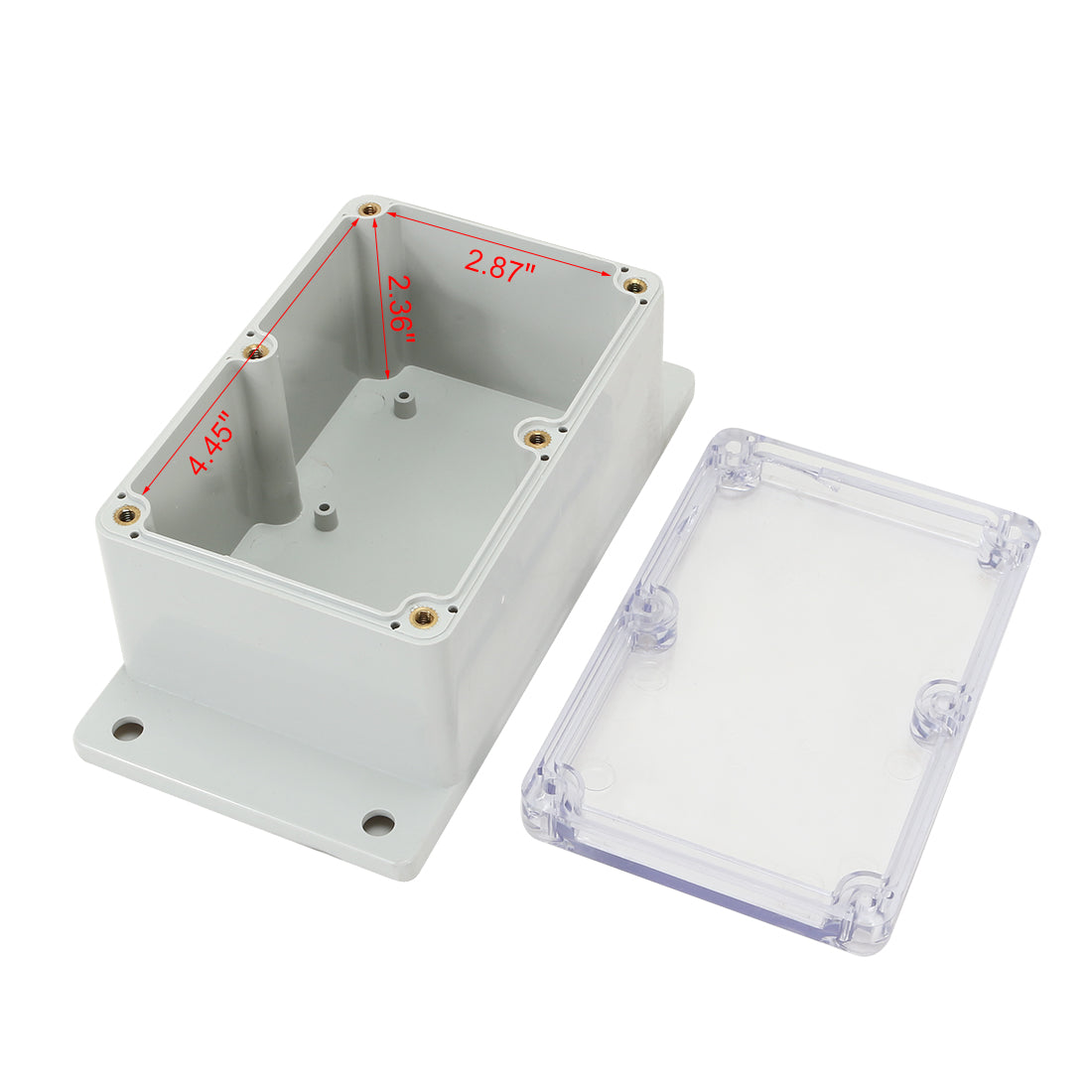 uxcell Uxcell 6.34"x3.23"x2.52"(161mmx82mmx64mm) ABS Junction Box Universal Project Enclosure w PC Transparent Cover