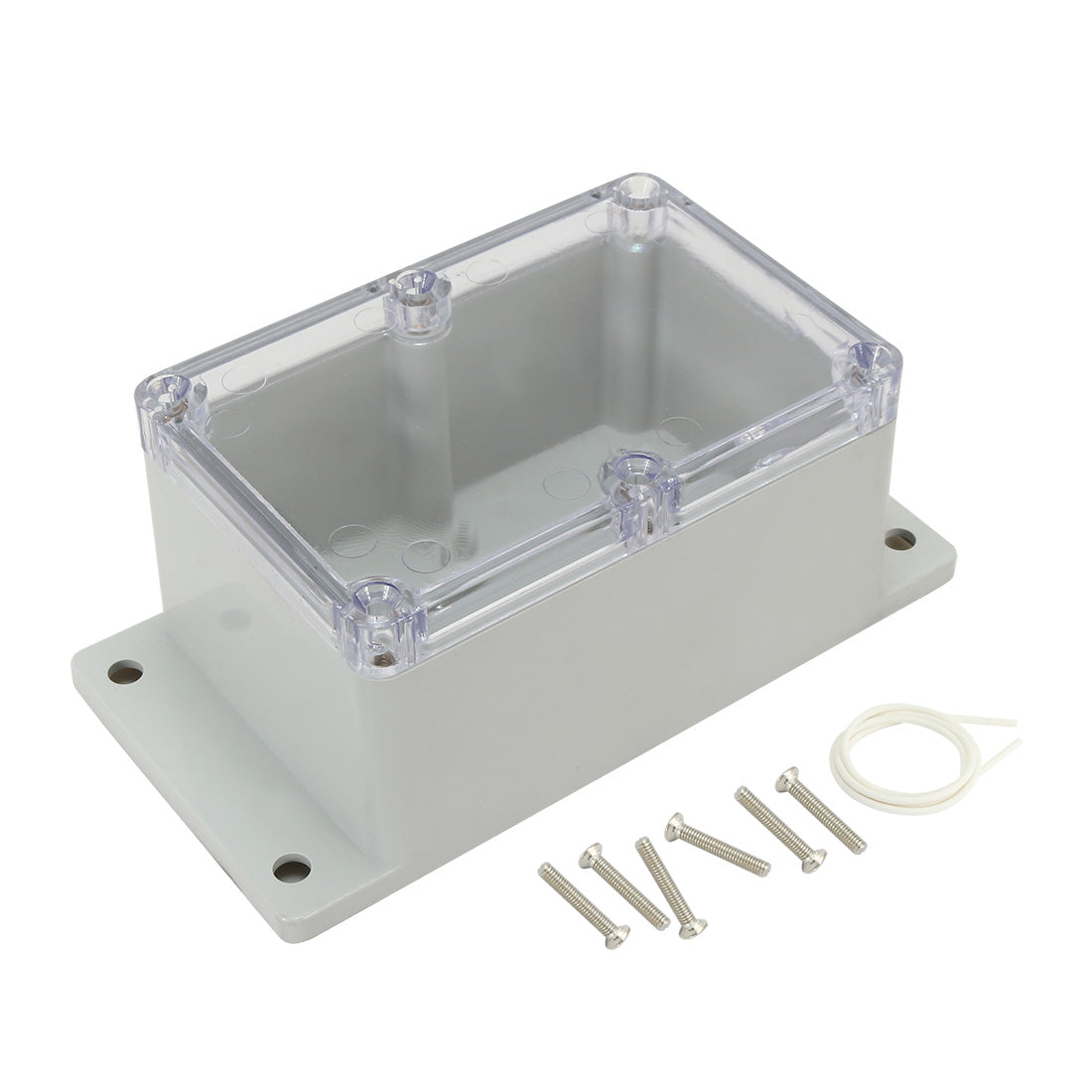 uxcell Uxcell 6.34"x3.23"x2.52"(161mmx82mmx64mm) ABS Junction Box Universal Project Enclosure w PC Transparent Cover