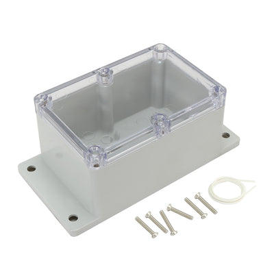 uxcell Uxcell 6.34"x3.23"x2.52"(161mmx82mmx64mm) ABS Junction Box Universal Project Enclosure w PC Transparent Cover