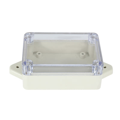 Harfington 3.3"x2.3"x1.3"(83mmx58mmx33mm) ABS Junction Box Universal Project Enclosure w PC Transparent Cover