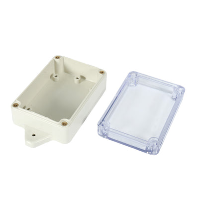 Harfington 3.3"x2.3"x1.3"(83mmx58mmx33mm) ABS Junction Box Universal Project Enclosure w PC Transparent Cover
