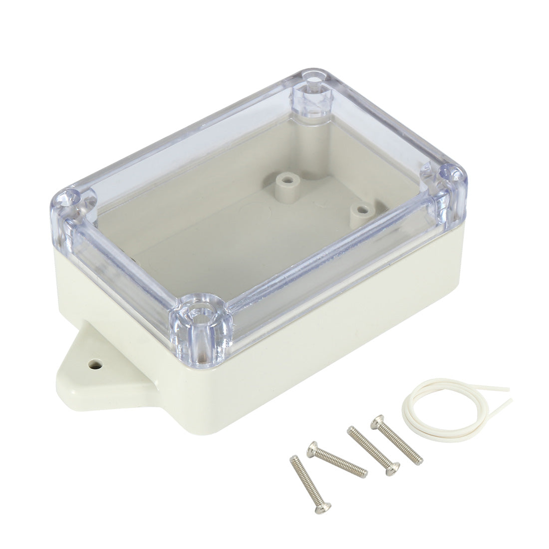 Harfington 3.3"x2.3"x1.3"(83mmx58mmx33mm) ABS Junction Box Universal Project Enclosure w PC Transparent Cover