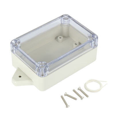 Harfington 3.3"x2.3"x1.3"(83mmx58mmx33mm) ABS Junction Box Universal Project Enclosure w PC Transparent Cover