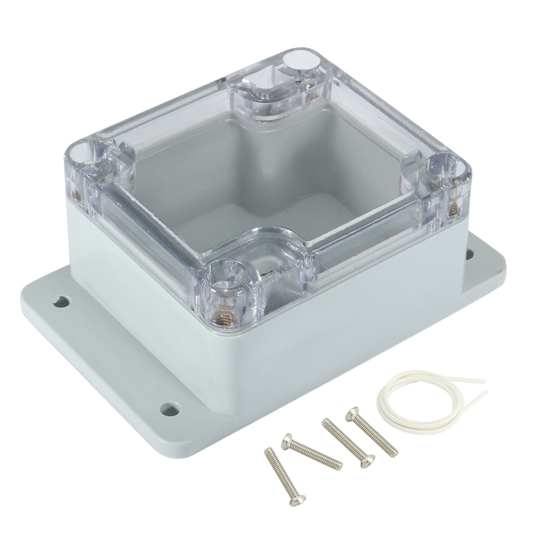 Harfington 2.5"x2.3"x1.4"(63mmx58mmx35mm) ABS Junction Box Universal Project Enclosure w PC Transparent Cover