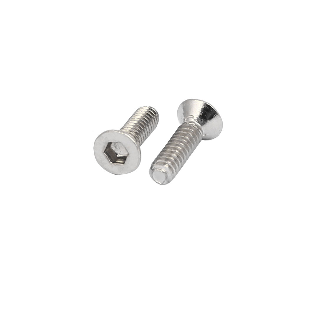 Harfington M1.6x6mm Grade 10.9 Countersunk Flat Head Hex Socket Cap Screw Silver Tone 50pcs