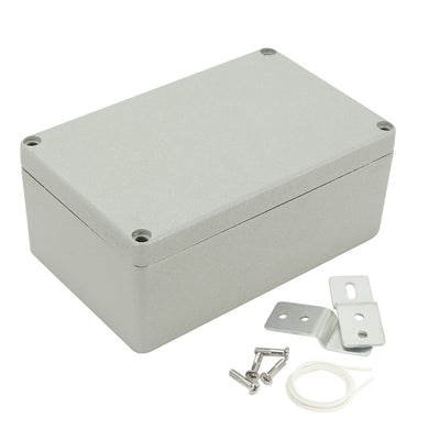 uxcell Uxcell 5.3"x3.3"x2.2"(135mmx85mmx56mm) Aluminum Junction Box Universal Electric Project Enclosure w Two Horns