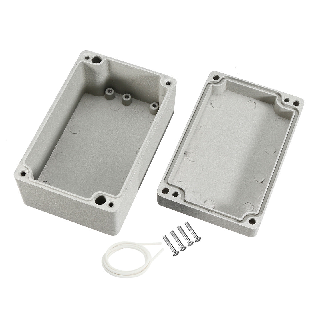 Harfington 4.9"x3.2"x2.3"(125mmx80mmx58mm) Aluminum Junction Box Universal Electric Project Enclosure