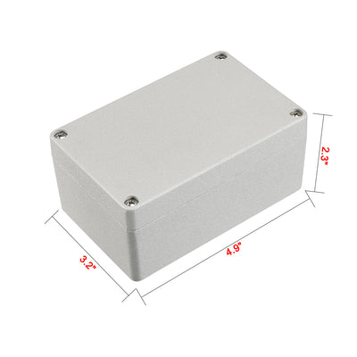 Harfington 4.9"x3.2"x2.3"(125mmx80mmx58mm) Aluminum Junction Box Universal Electric Project Enclosure