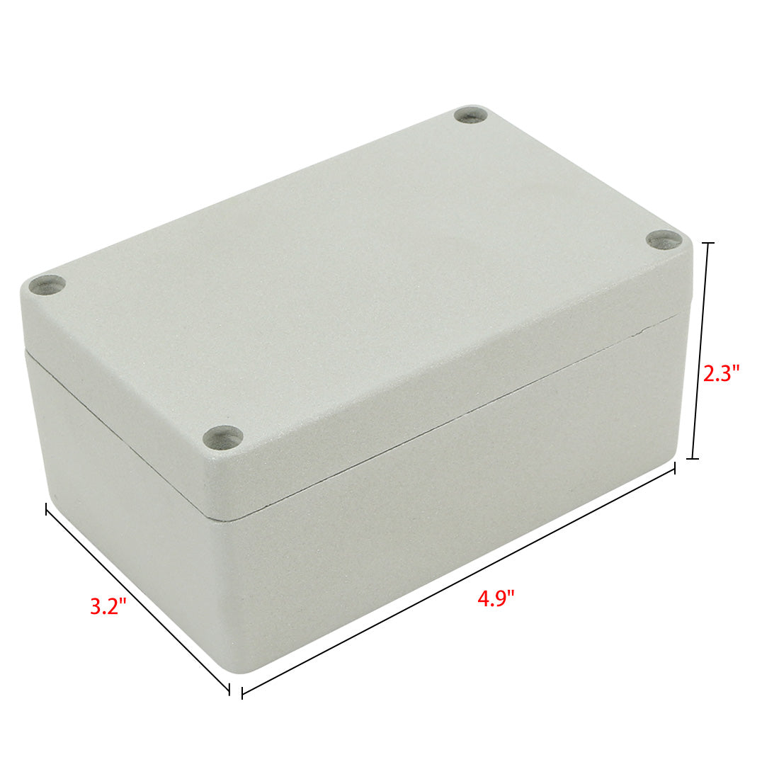 Harfington 4.9"x3.2"x2.3"(125mmx80mmx58mm) Aluminum Junction Box Universal Electric Project Enclosure