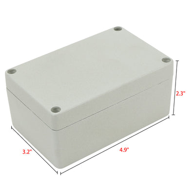 Harfington 4.9"x3.2"x2.3"(125mmx80mmx58mm) Aluminum Junction Box Universal Electric Project Enclosure