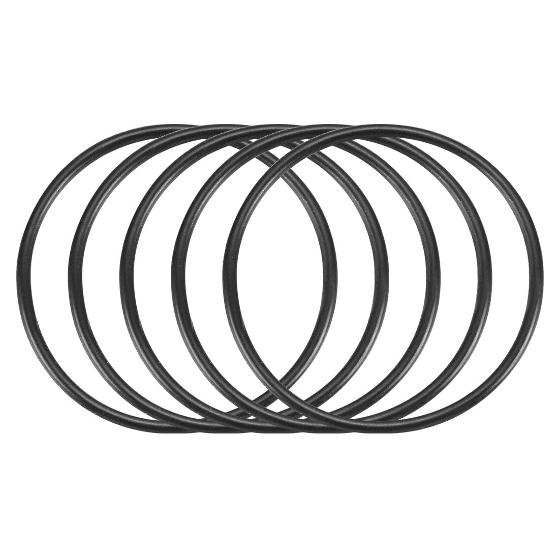 uxcell Uxcell 50Pcs Black 45 x 2mm Industrial Flexible Rubber O Ring Oil Sealing Grommets