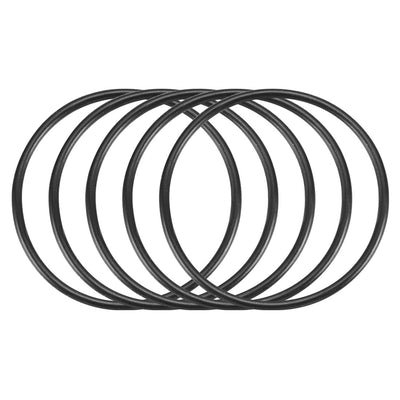 uxcell Uxcell 50Pcs Black 45 x 2mm Industrial Flexible Rubber O Ring Oil Sealing Grommets