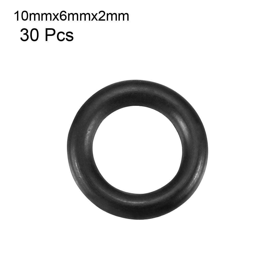 uxcell Uxcell 30Pcs Black 10mm Dia 2mm Thickness Nitrile Rubber O Ring NBR Sealing Grommets