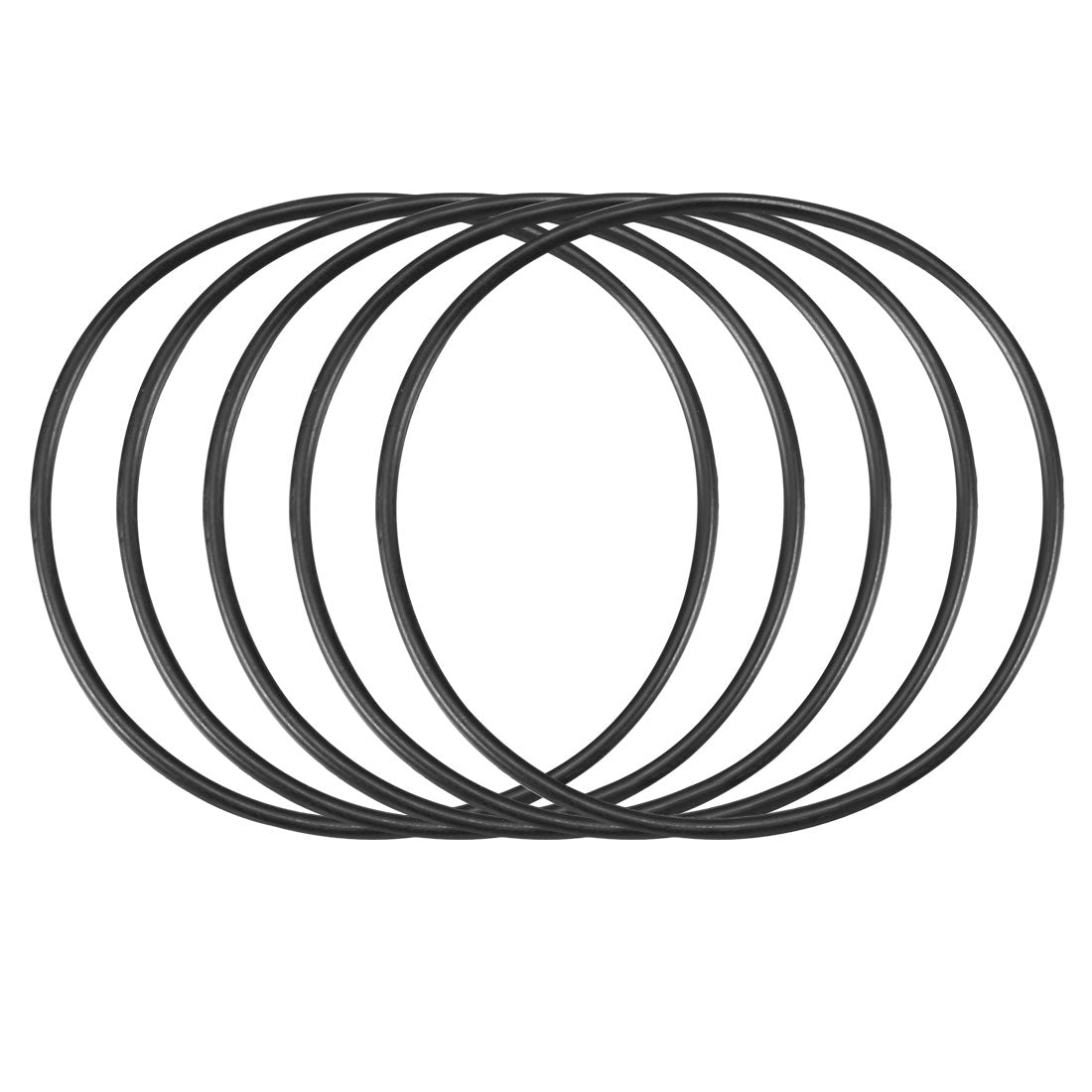 uxcell Uxcell 30 Pcs Black 56mm x 2mm Rubber Oil Resistant Sealing Ring O-type Grommets
