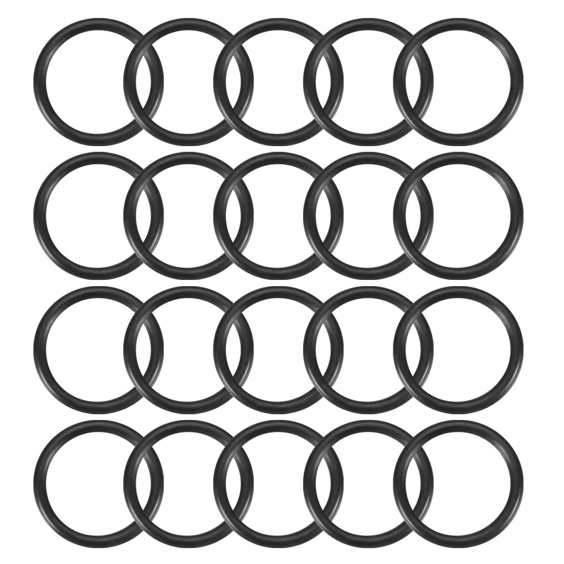 uxcell Uxcell 20Pcs Black 19 x 2mm Industrial Flexible Rubber O Ring Oil Sealing Grommets
