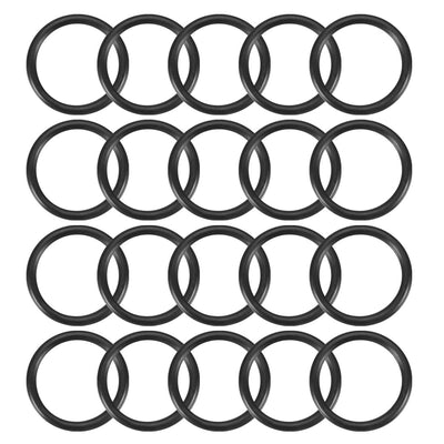 uxcell Uxcell 20Pcs Black 19 x 2mm Industrial Flexible Rubber O Ring Oil Sealing Grommets