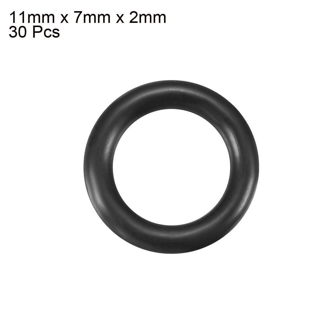 uxcell Uxcell 30Pcs Black 11 x 2mm Industrial Flexible Rubber O Ring Oil Sealing Grommets