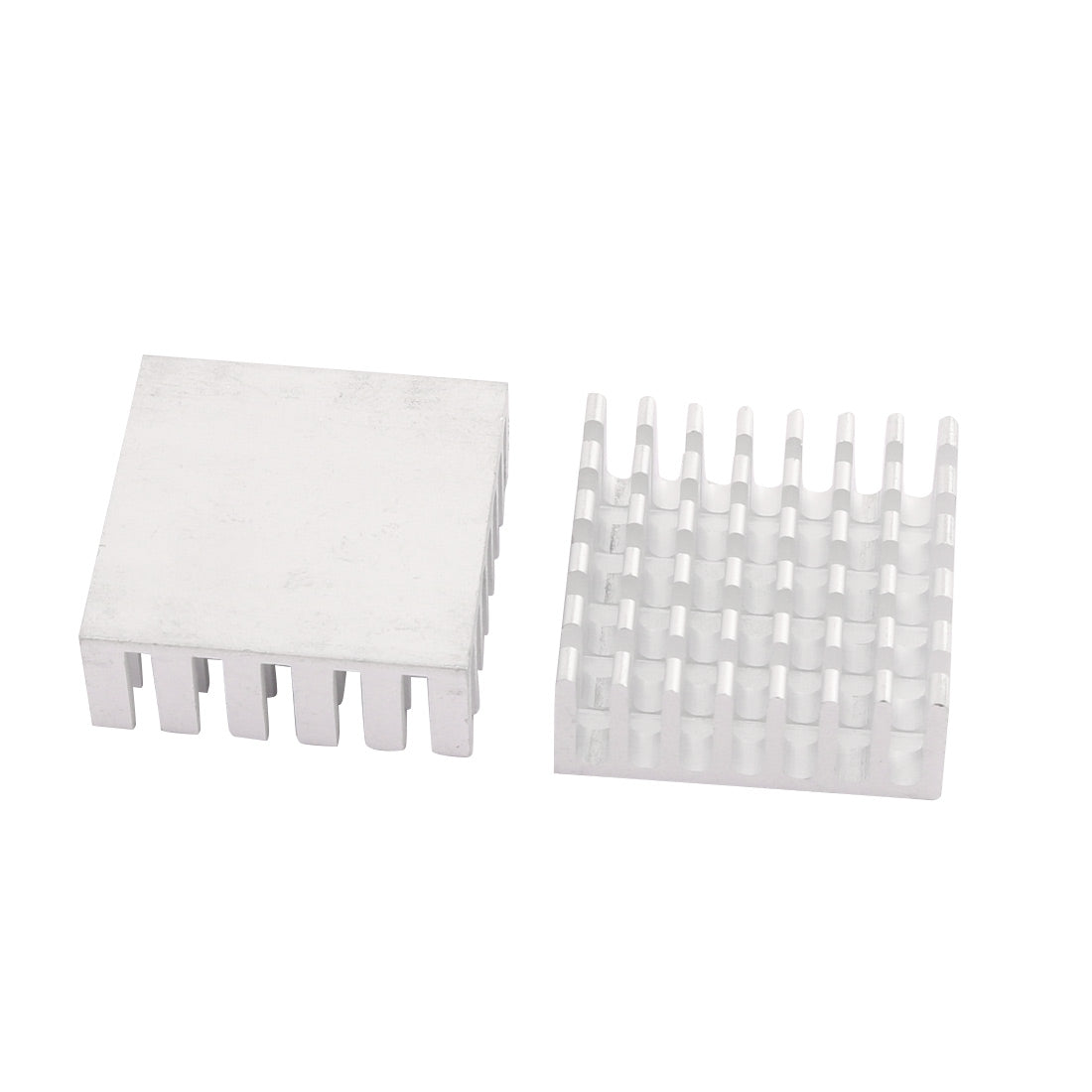uxcell Uxcell 8Pcs 25mm x 25mm x 10mm Aluminum Heatsink Heat Diffuse Cooling Fin Silver Tone