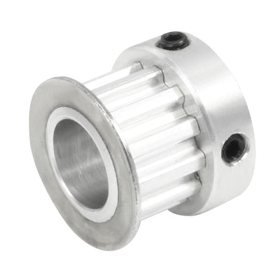 Harfington Uxcell Aluminum 12 Teeth 12mm Bore 5.08mm Timing Belt Pulley for 10mm Belt