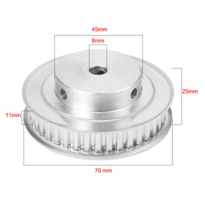 Harfington Aluminum XL 40 Teeth mm Bore Timing Belt Idler Pulley Flange Synchronous Wheel for 10mm Belt CNC