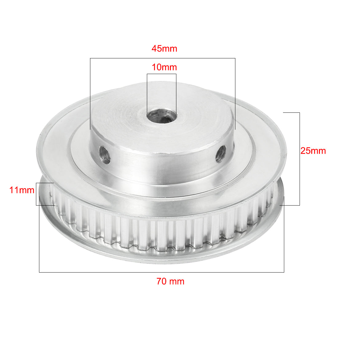Harfington Aluminum 40 Teeth 10mm Bore 5.08mm Pitch Timing Belt Pulley for 10mm Belt