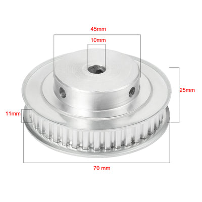 Harfington Aluminum 40 Teeth 10mm Bore 5.08mm Pitch Timing Belt Pulley for 10mm Belt